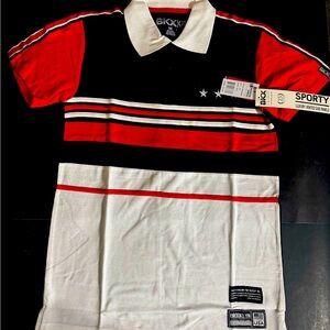 Brooklyn Express Red Snd Navy Men’s Polo